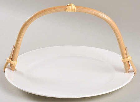 Look 5 3/8"-5 5/8" Bamboo Handled Serving Plate  HC
