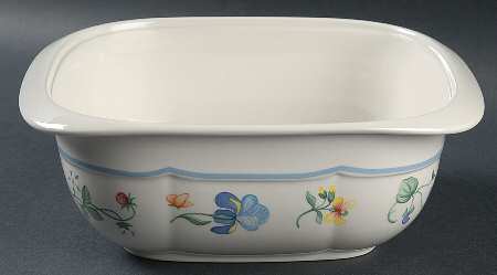Mariposa (Bone China) 1.5 Quart Square Microwave Baker No Lid