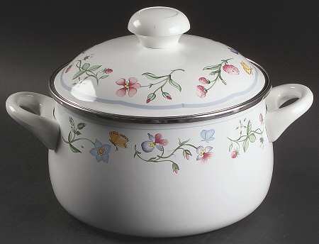Mariposa (Bone China) 4 Quart Metal Covered Casserole
