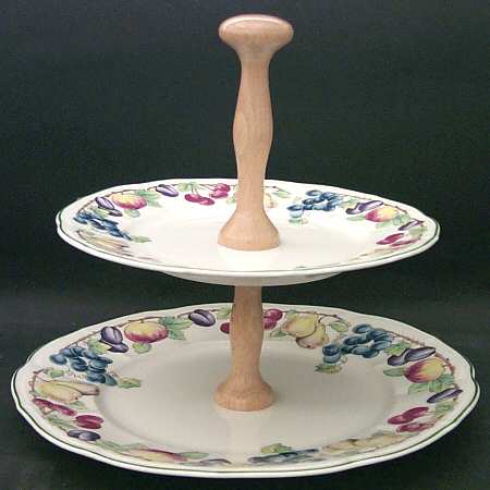 Melina 2 Tiered Serving Tray (Dinner & Salad Plate)