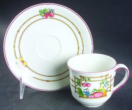 Mon Jardin Flat Cup & Saucer Set