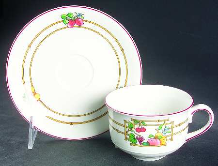 Mon Jardin Flat Cup & Saucer Set