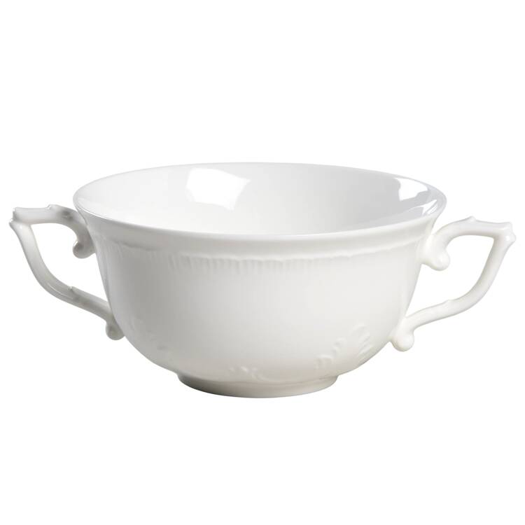 Montclair Weiss Flat Cream Soup Bowl
