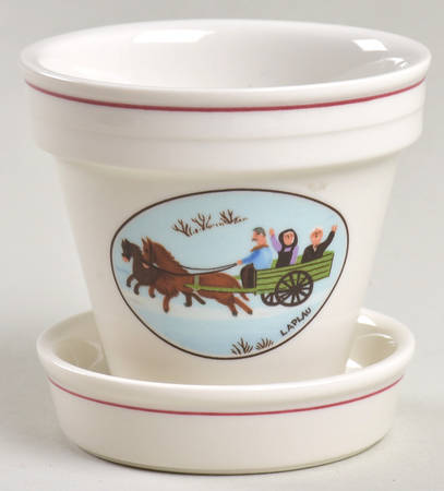Naif Christmas 2" Flower Pot & Underplate