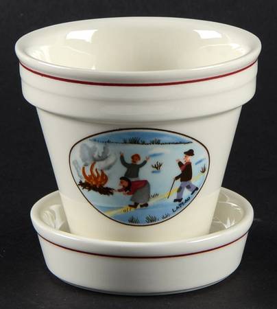 Naif Christmas 2" Flower Pot & Underplate