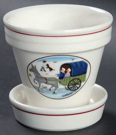 Naif Christmas 2" Flower Pot & Underplate