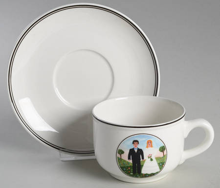 Naif Wedding Flat Cup & Saucer Set