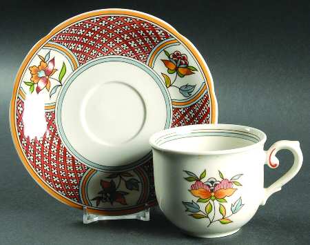 Normandie Flat Cup & Saucer Set