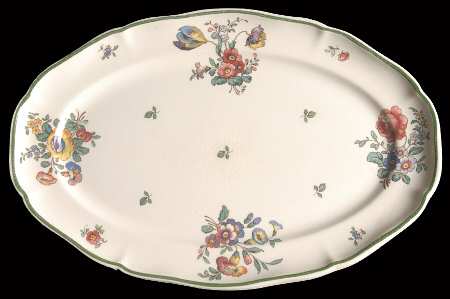 Old Abbey Sprays 10" Oval Serving Platter