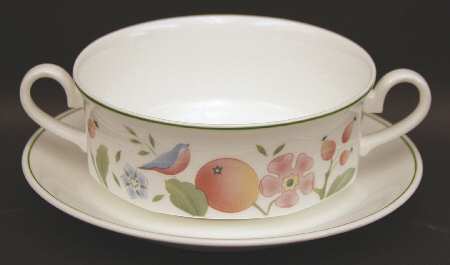 Orangerie Flat Cream Soup Bowl & Saucer Set