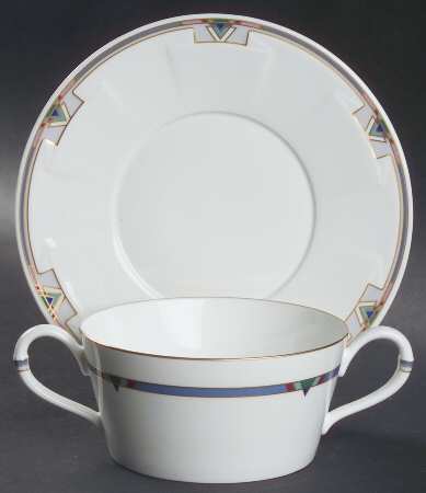 Park Avenue Flat Cream Soup Bowl & Saucer Set