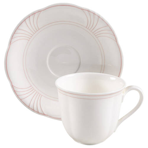 Palatino (Scalloped Edge) Flat Cup & Saucer Set