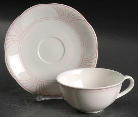 Palatino (Scalloped Edge) Flat Cup & Saucer Set