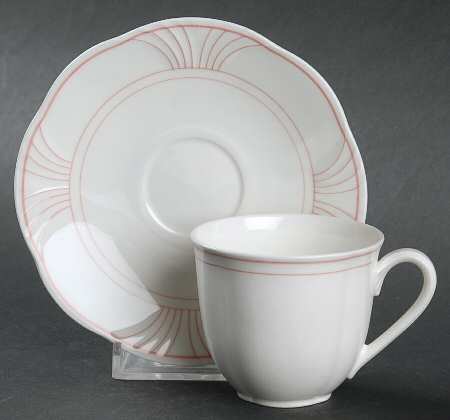 Palatino (Scalloped Edge) Flat Demitasse Cup & Saucer Set