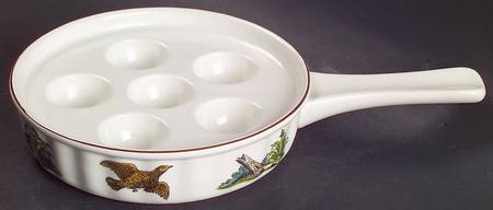Paradiso (Brown Trim & Band) 6 Hole Escargot/Snail Dish