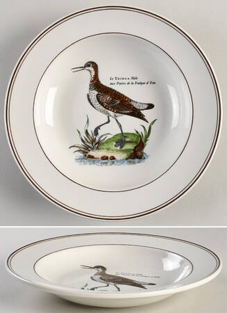Paradiso (Brown Trim & Band) Rim Soup Bowl