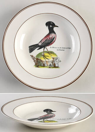 Paradiso (Brown Trim & Band) Rim Soup Bowl