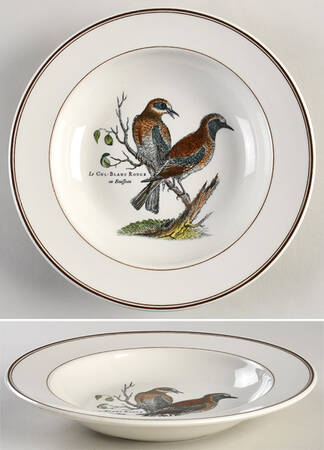 Paradiso (Brown Trim & Band) Rim Soup Bowl