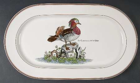 Paradiso (Brown Trim & Band) 17" Oval Serving Platter