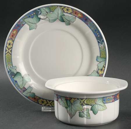 Pasadena Flat Cream Soup Bowl & Saucer Set