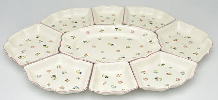 Petite Fleur 9 Piece Hors D'Oeuvres Set