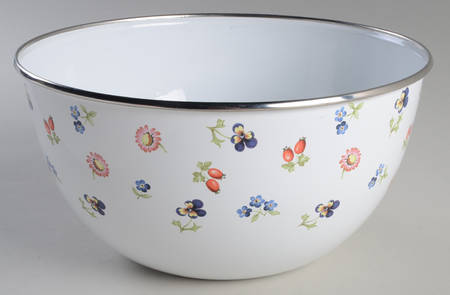 Petite Fleur 9" Metal Mixing Bowl