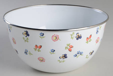 Petite Fleur 8.75" Metal Mixing Bowl