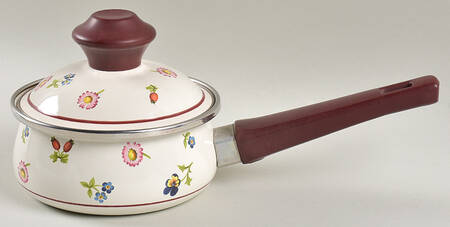 Petite Fleur 1 Pint Metal Covered Saucepan