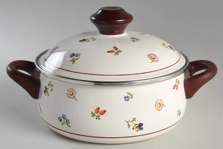 Petite Fleur 2.5 Quart Metal Round Covered Casserole
