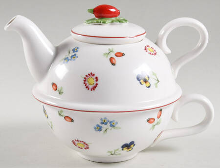 Petite Fleur Individual Teapot & Lid with Cup