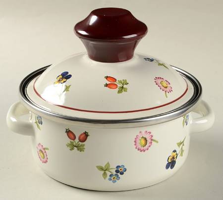 Petite Fleur Individual Metal Casserole & Lid