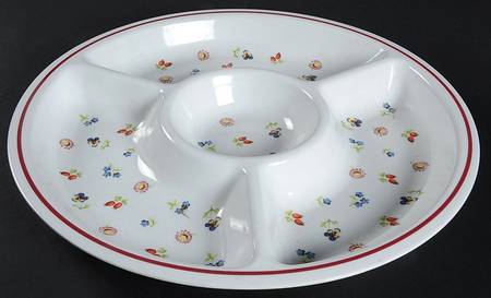 Petite Fleur 1 Piece Melamine Chip & Dip
