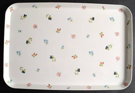 Petite Fleur 17" Rectangular Melamine Tray