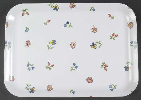 Petite Fleur Plastic Serving Tray 17"