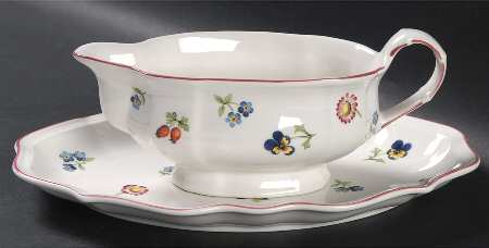 Petite Fleur Gravy Boat & Underplate/Relish