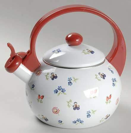 Petite Fleur Metal Kettle & Lid