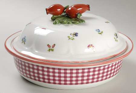 Petite Fleur 8" Flat Covered Bowl