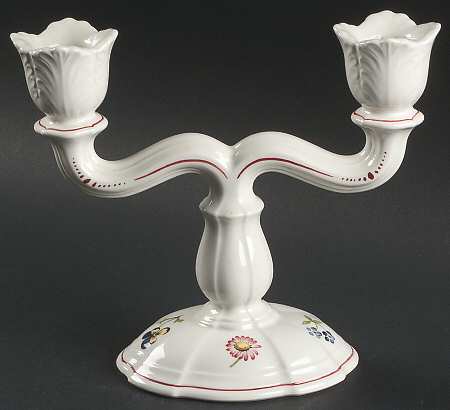 Petite Fleur Double Light Candlestick