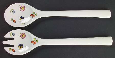 Petite Fleur 2 Piece Salad Set, Solid Piece