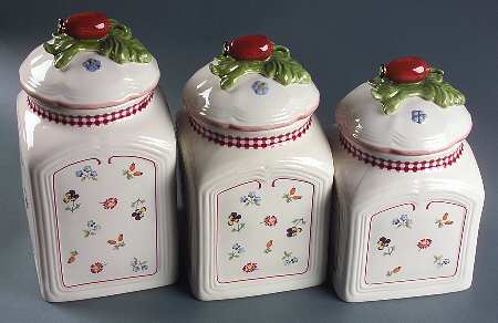 Petite Fleur (3 Piece) Canister Set (Box Set)