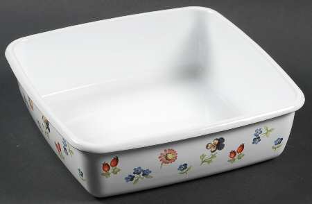 Petite Fleur 8" Metal Square Baker