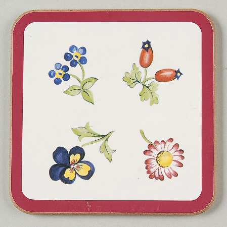 Petite Fleur Cork Back Square Coaster