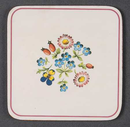 Petite Fleur Square Corkback Coaster