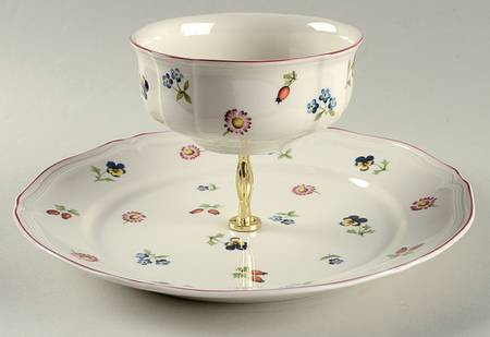 Petite Fleur 3 1/4"-3 7/8" Chip & Dip/Veg Set 2 Pce (DP/FR) HC