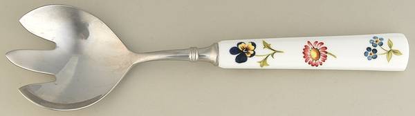 Petite Fleur Salad Serving Spoon with Stainless Bowl