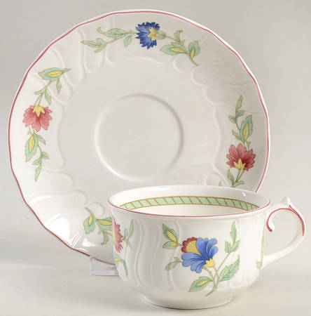 Persia (Scalloped) Flat Cup & Saucer Set