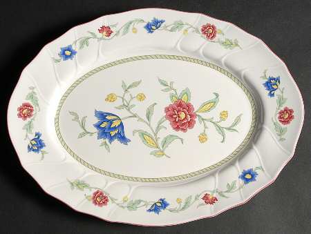 Persia (Scalloped) 14" Oval Serving Platter