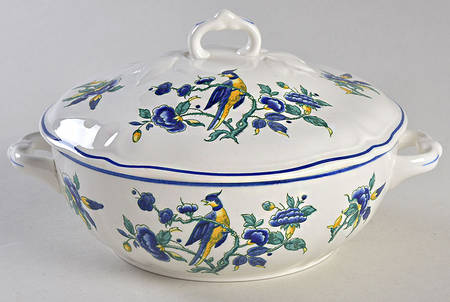 Phoenix Blau (No Paneled Rim) Mini Round Covered Vegetable