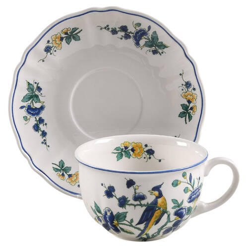 Phoenix Blau (No Paneled Rim) Breakfast Cup & Saucer Set