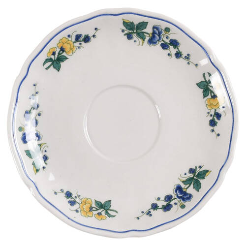 Phoenix Blau (No Paneled Rim) Saucer for Flat Cup